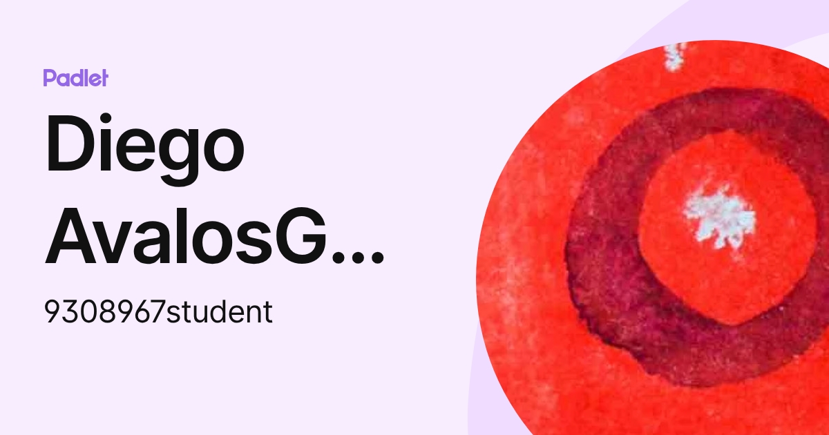 Diego AvalosGonzalez (9308967student) profile | Padlet