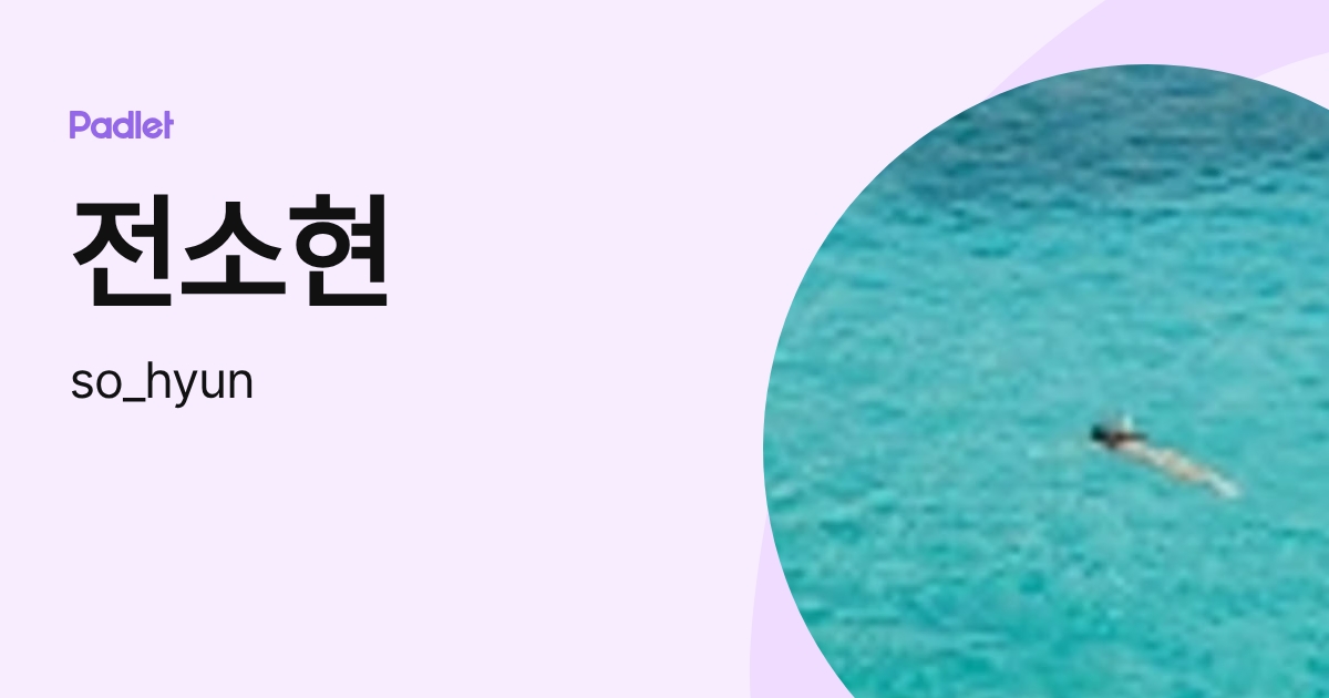 전소현 (so_hyun) profile | Padlet