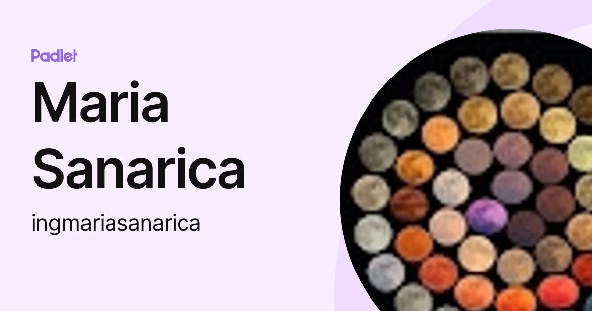 Maria Sanarica (ingmariasanarica) profile | Padlet