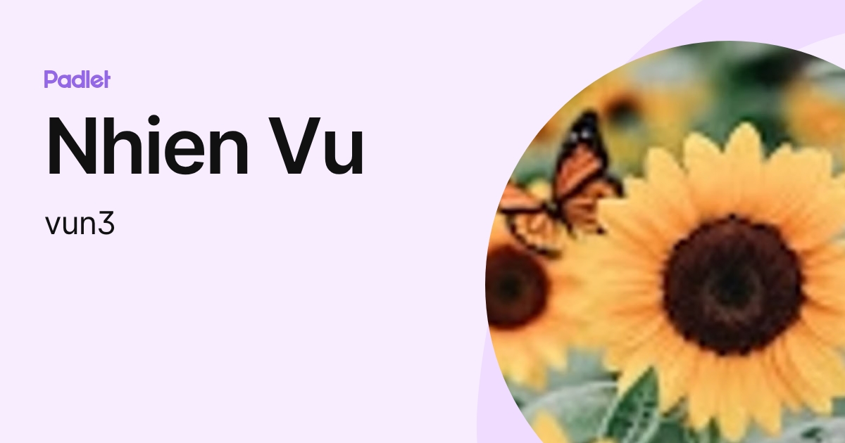 Nhien Vu (vun3) profile | Padlet