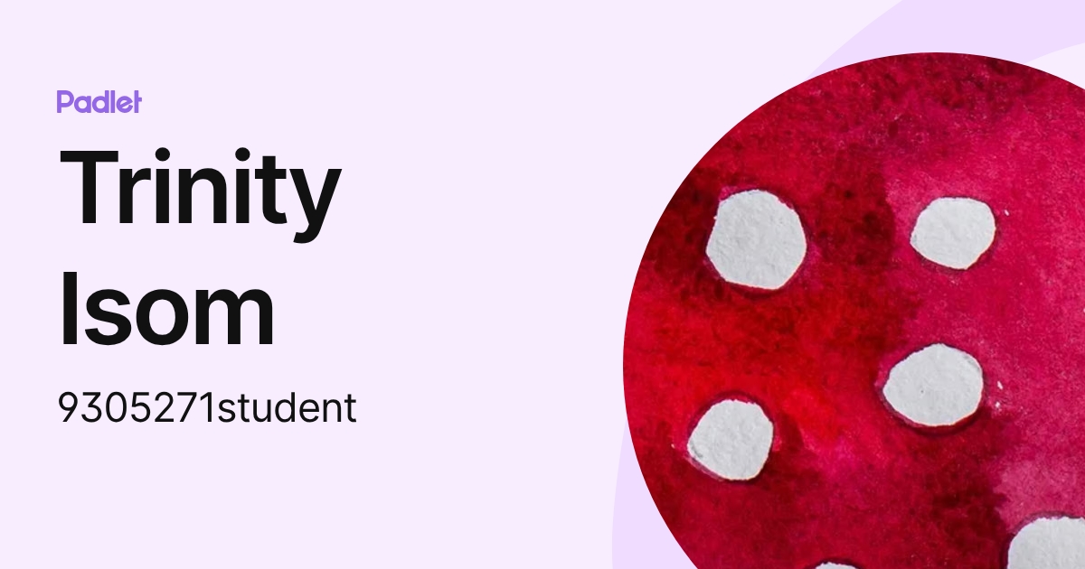 Trinity Isom (9305271student) profile | Padlet