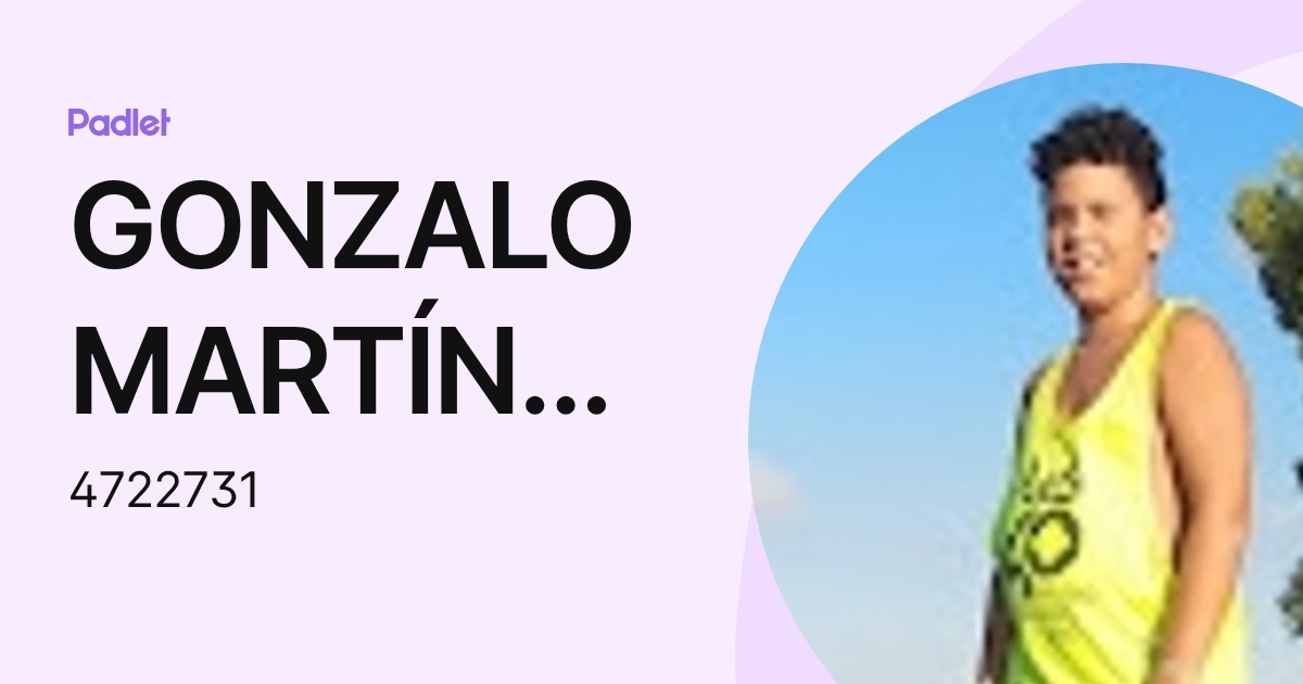 GONZALO MARTÍNEZ GUILLÉN (4722731) perfil | Padlet