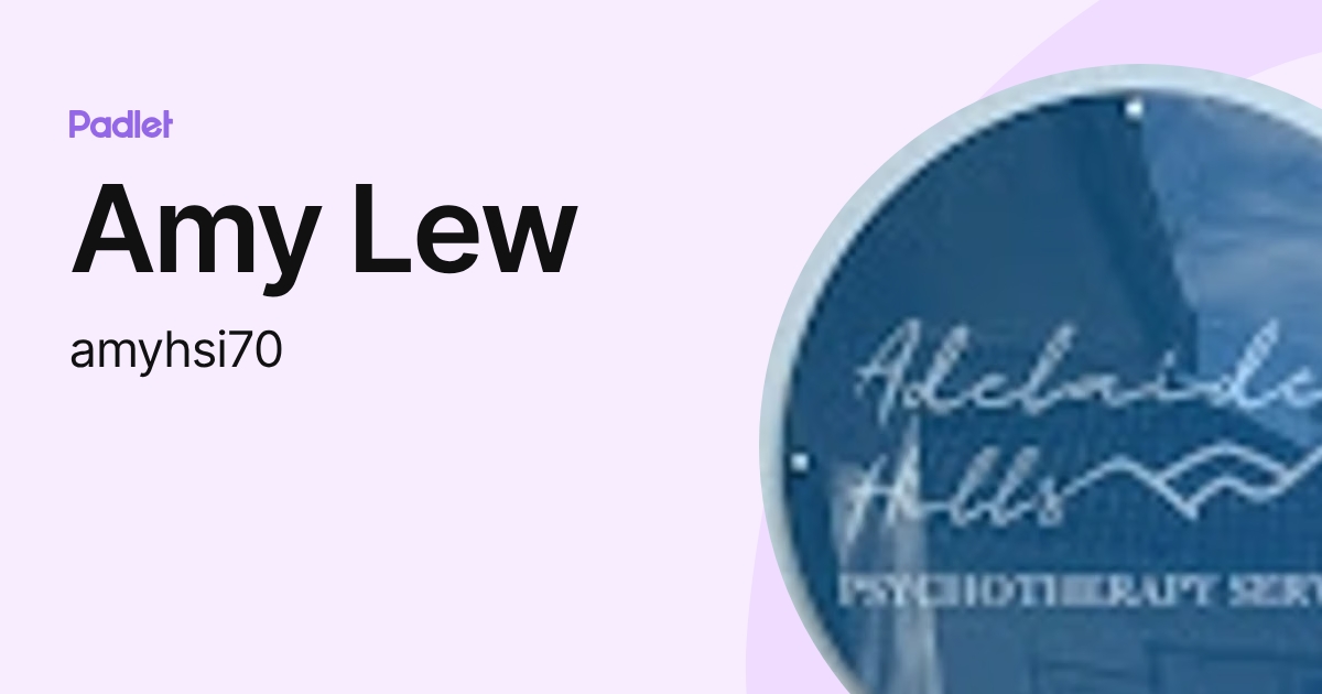 Amy Lew (amyhsi70) profile | Padlet