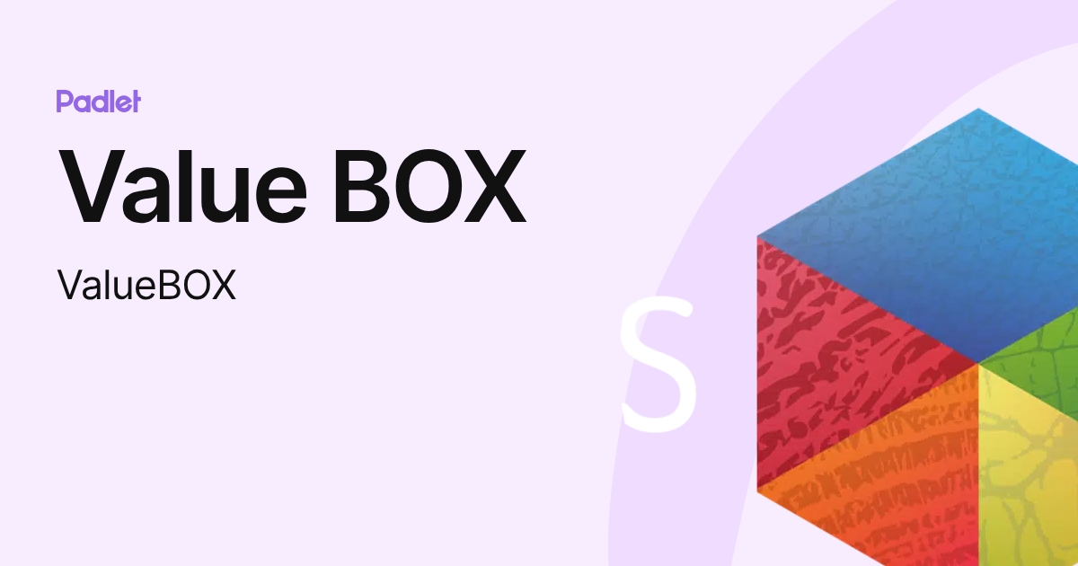 Valuebox Value BOX (ValueBOX) profile | Padlet