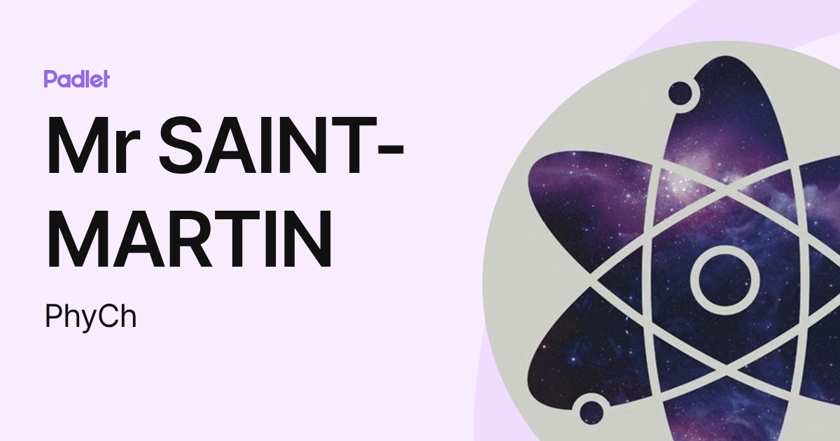 Mr SAINT-MARTIN (PhyCh) profile | Padlet