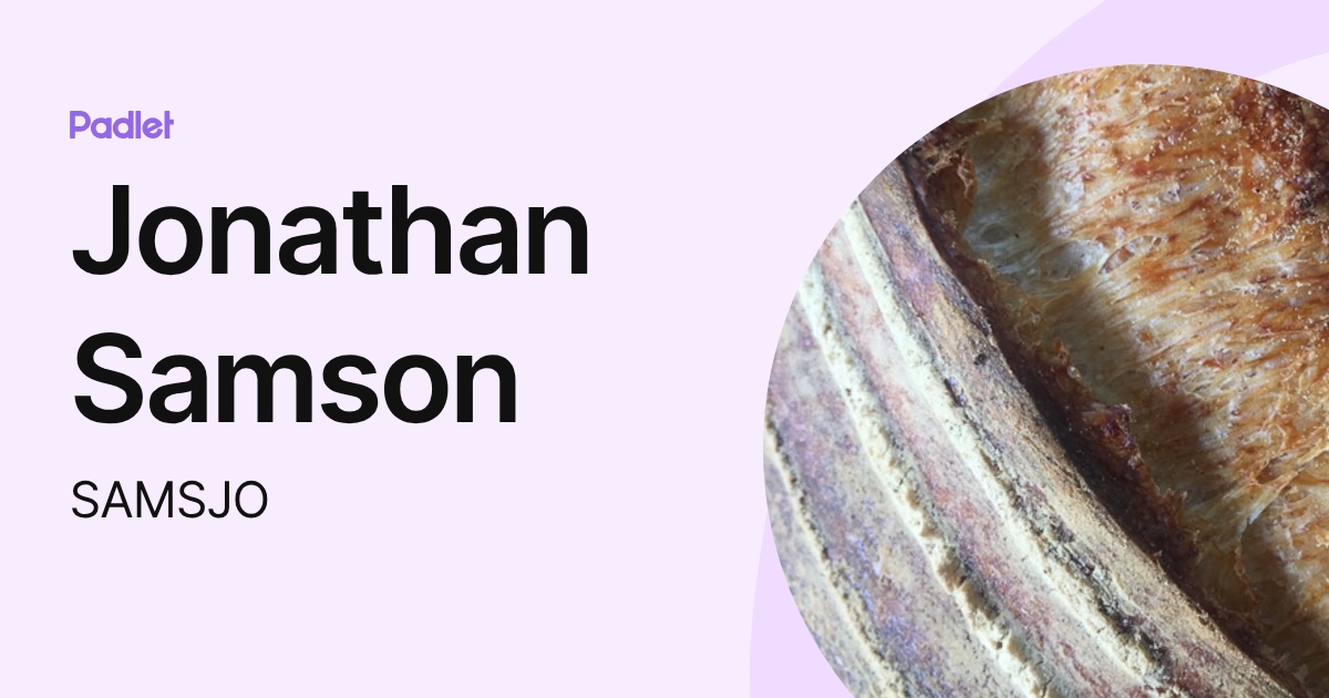 Jonathan Samson (SAMSJO) profile | Padlet