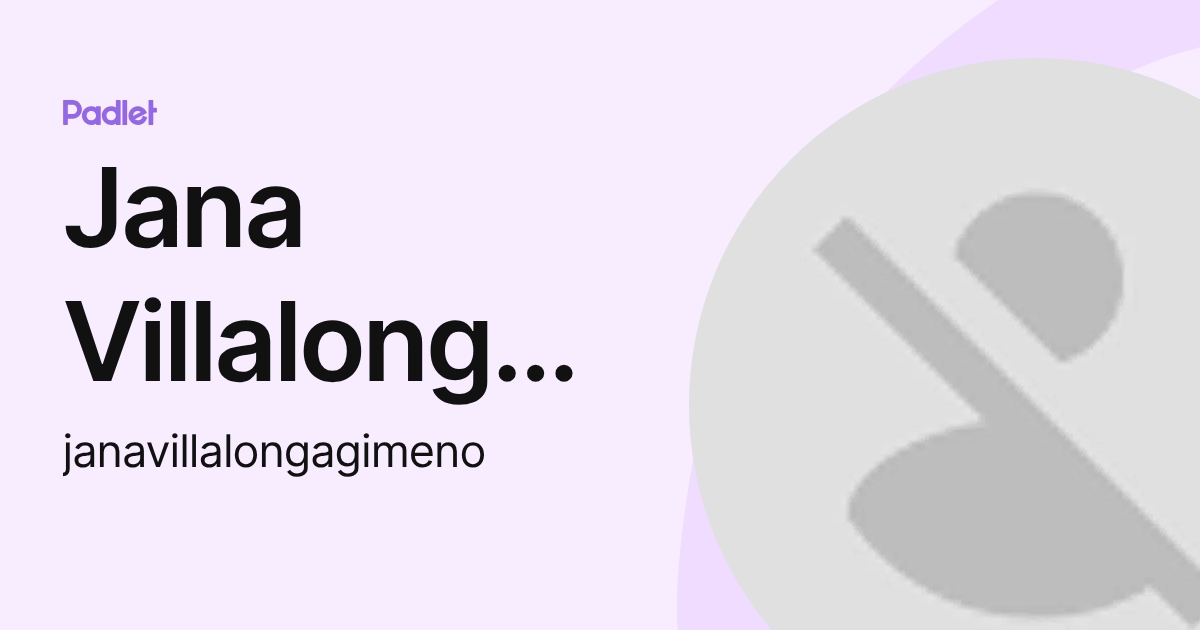 Jana Villalonga Gimeno (janavillalongagimeno) profile | Padlet