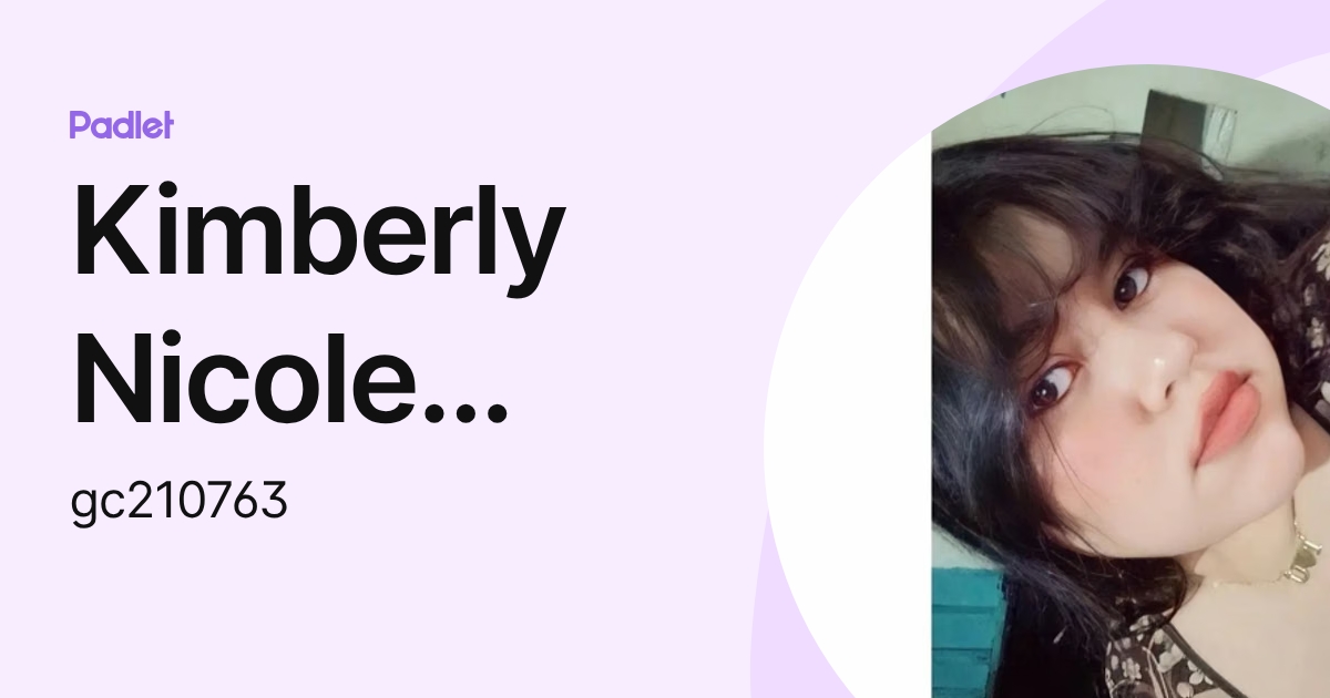 Kimberly Nicole Guevara Cuéllar (gc210763) profile | Padlet