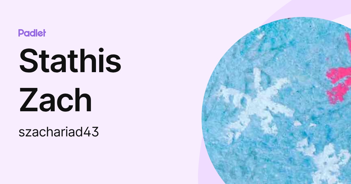 Stathis Zach (szachariad43) profile | Padlet