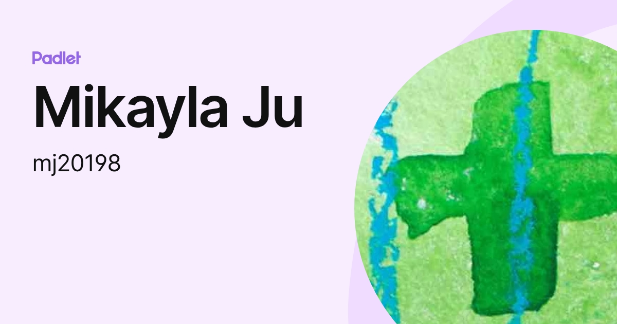 Mikayla Ju (mj20198) profile | Padlet