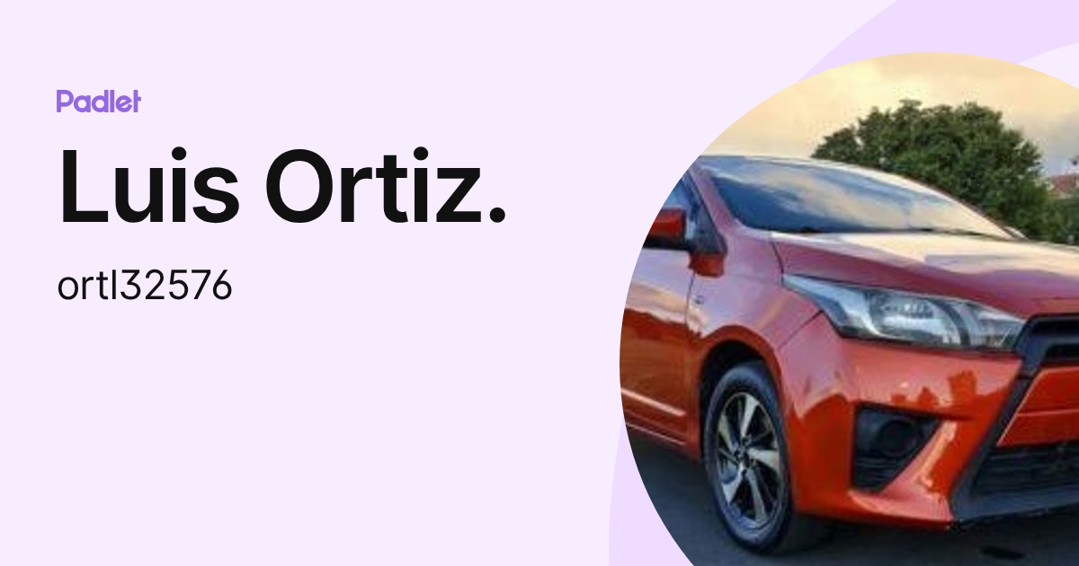 Luis Ortiz. (ortl32576) profile | Padlet