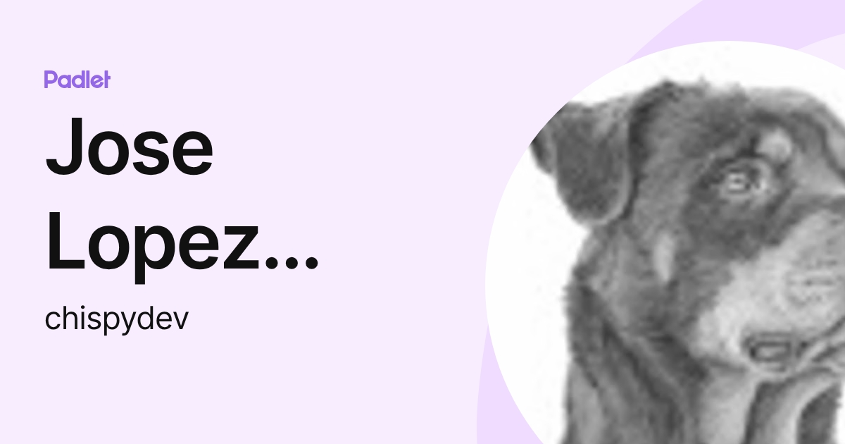 Jose Lopez Perez (chispydev) profile | Padlet