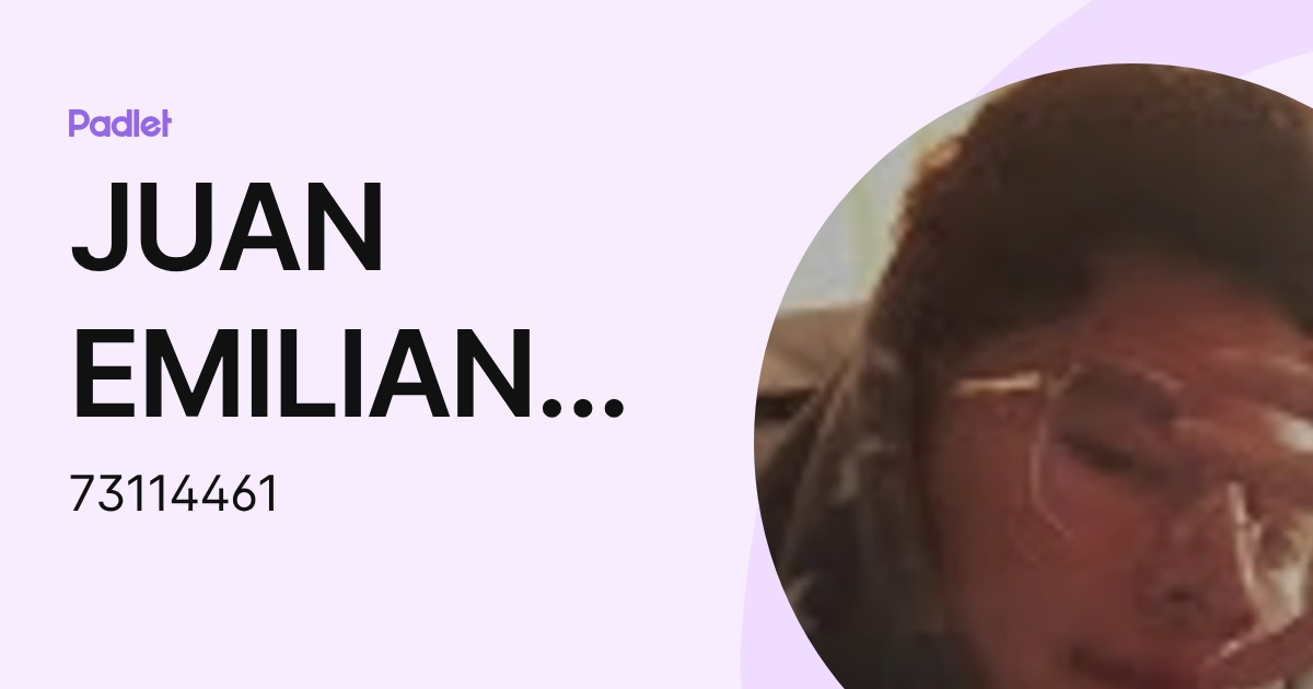 JUAN EMILIANO BARRETO PUCLLAS (73114461) profile | Padlet
