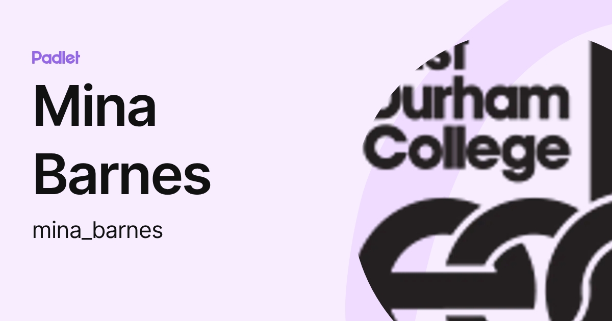 Mina Barnes (mina_barnes) profile | Padlet