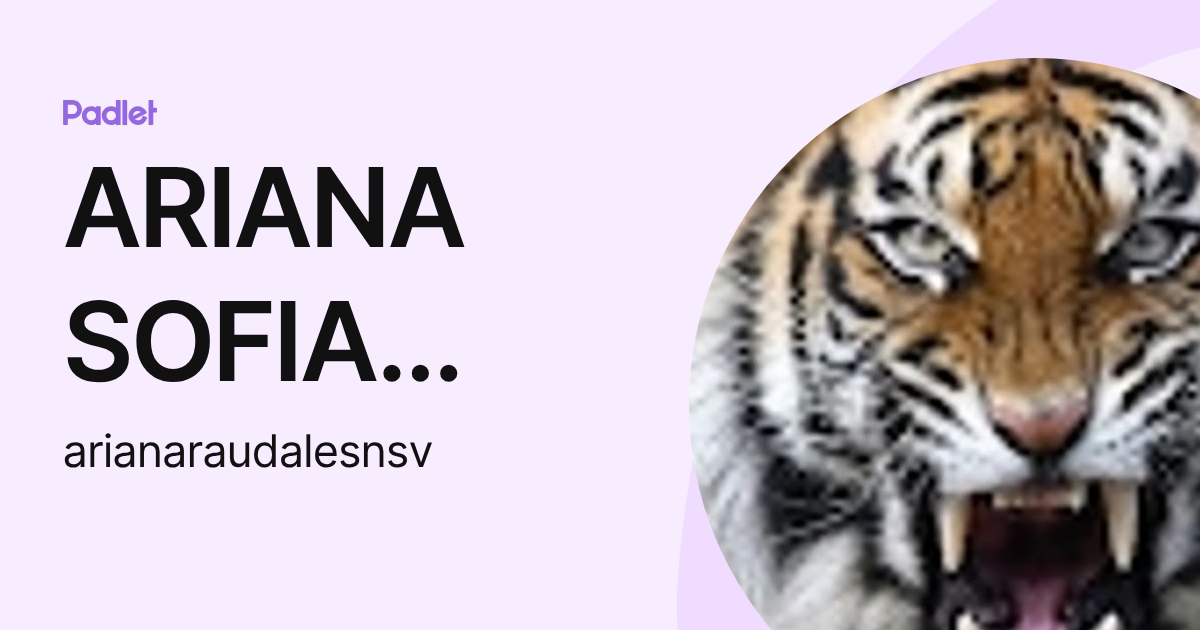 ARIANA SOFIA RAUDALES SALGADO (arianaraudalesnsv) perfil | Padlet