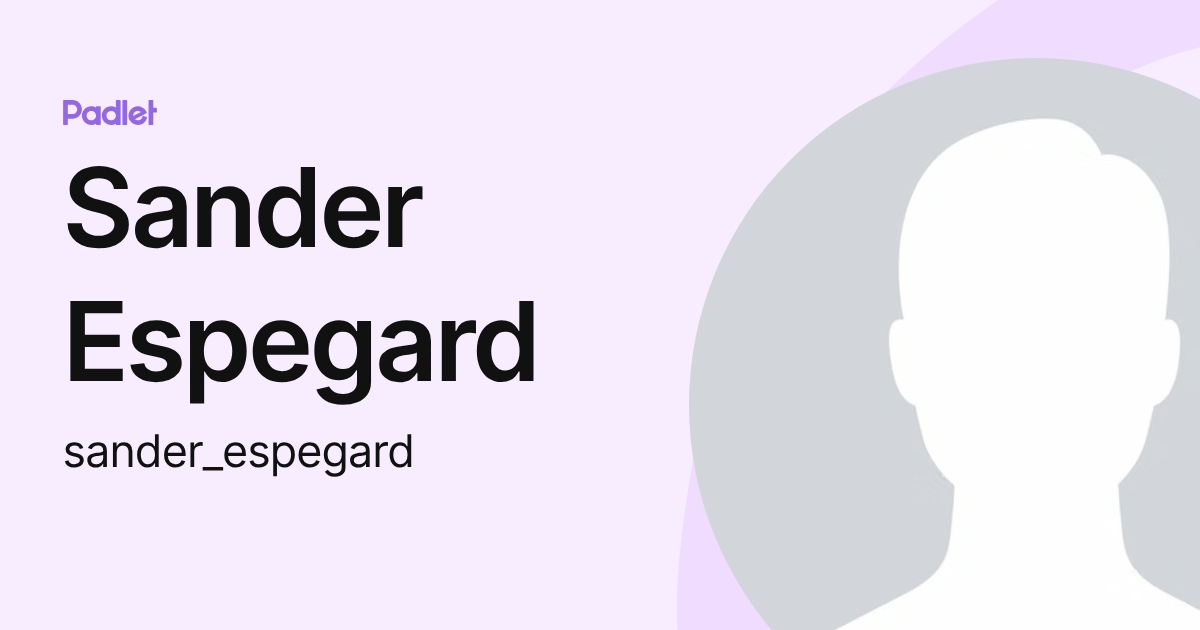 Sander Espegard (sander_espegard) profile | Padlet