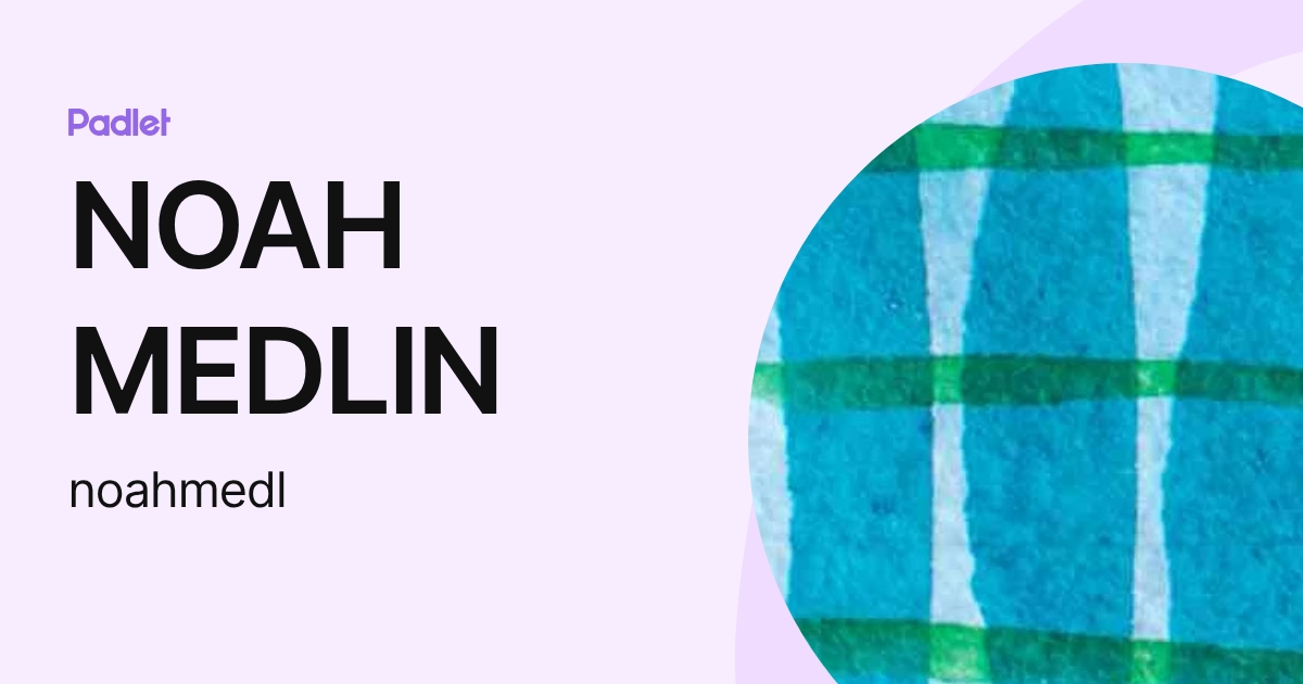 NOAH MEDLIN (noahmedl) profile | Padlet