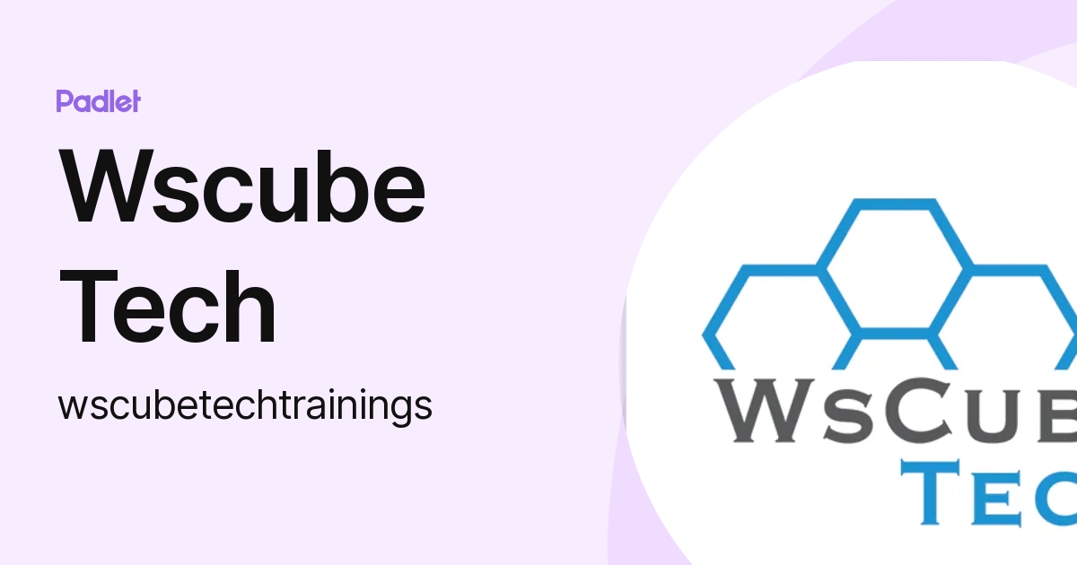 Wscube Tech (wscubetechtrainings) profile | Padlet