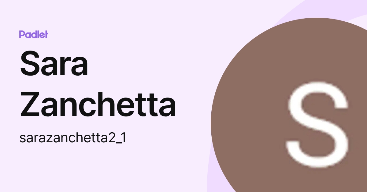 Sara Zanchetta (sarazanchetta2_1) profile | Padlet