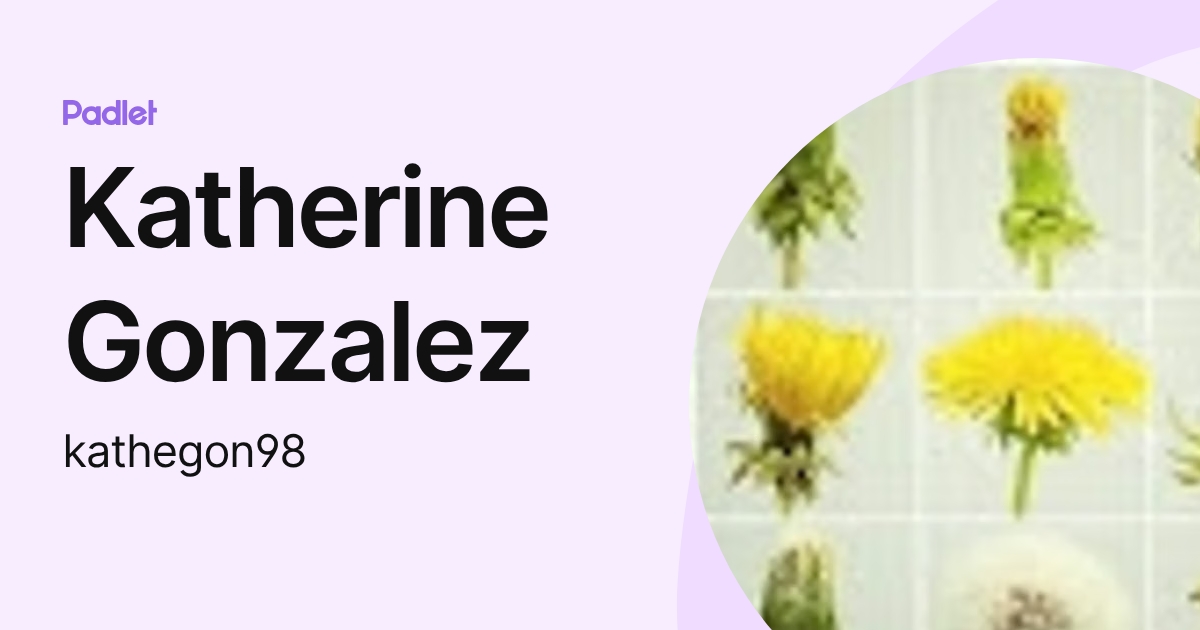 Katherine Gonzalez (kathegon98) profile | Padlet