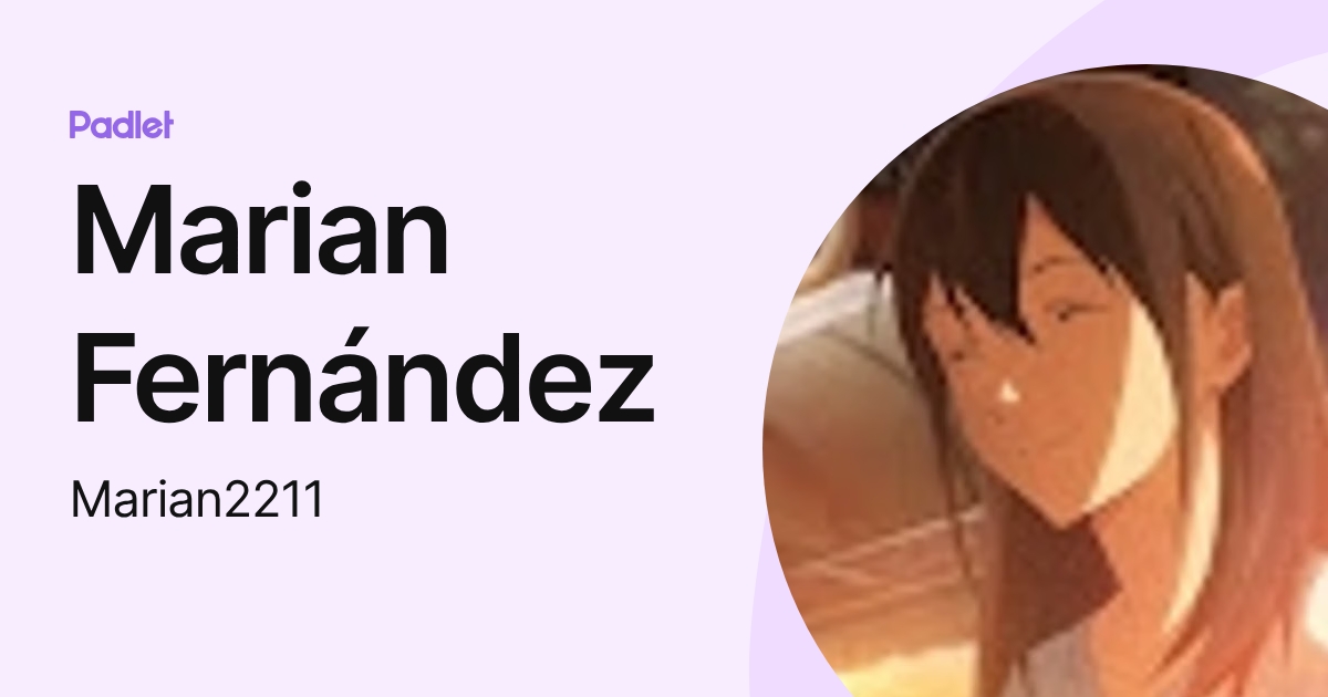 Marian Fernández (Marian2211) profile | Padlet