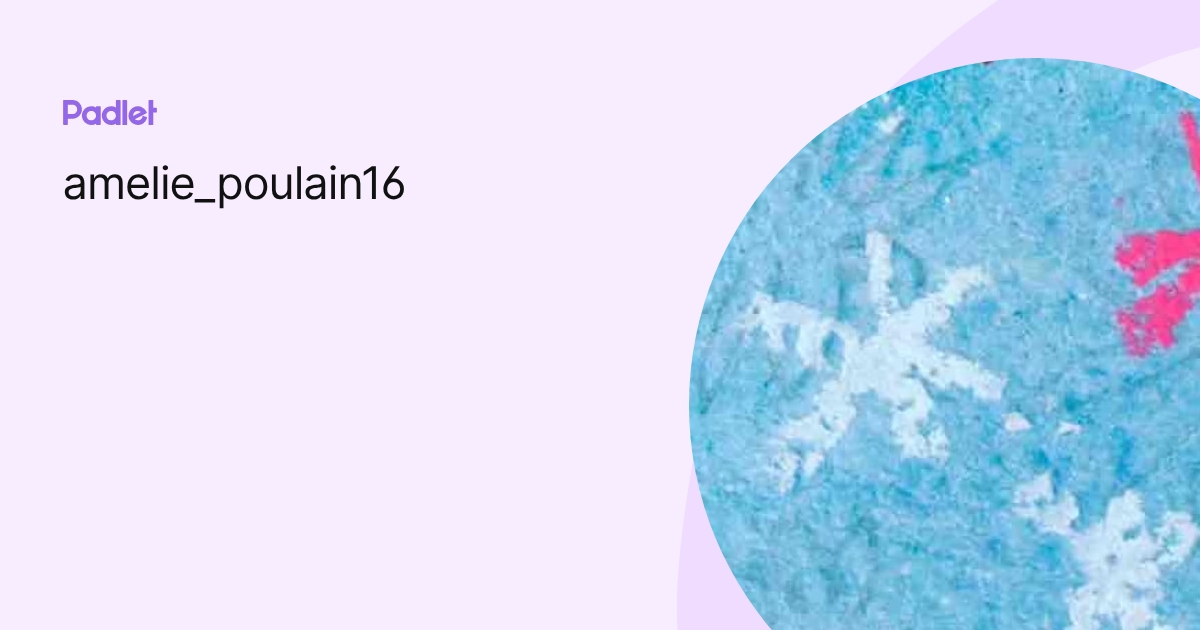 amelie_poulain16 profile | Padlet
