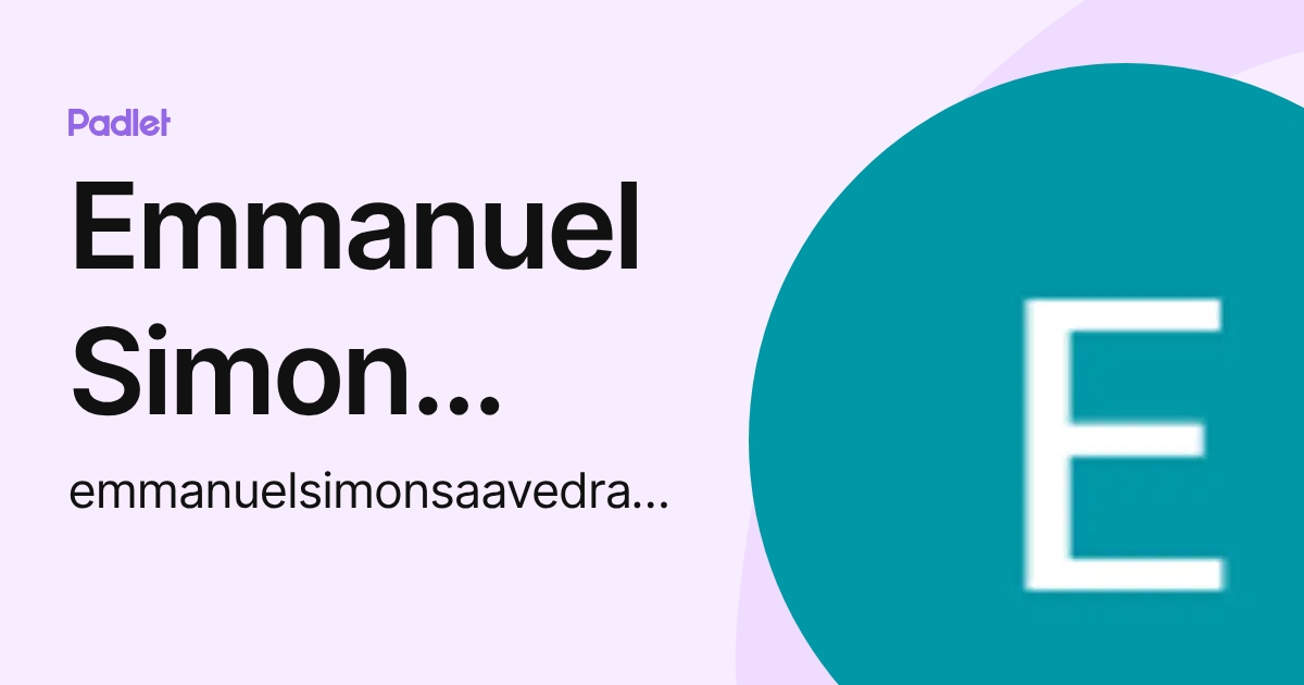 Emmanuel Simon Saavedra Vargas (emmanuelsimonsaavedravargas9) profile ...
