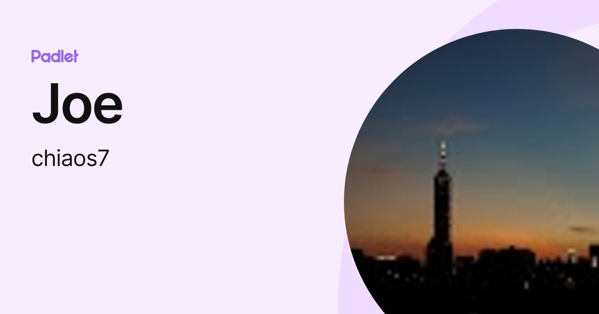 Joe (chiaos7) profile | Padlet