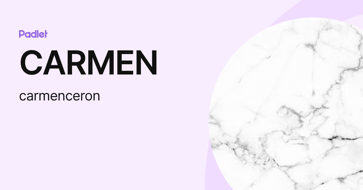 CARMEN (carmenceron) profile | Padlet