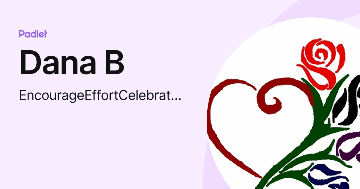 Dana B (EncourageEffortCelebrateSuccess) profile | Padlet