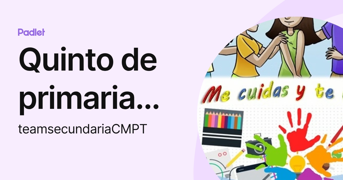 Quinto de primaria (Escuela Carmen María Pérez) (teamsecundariaCMPT ...
