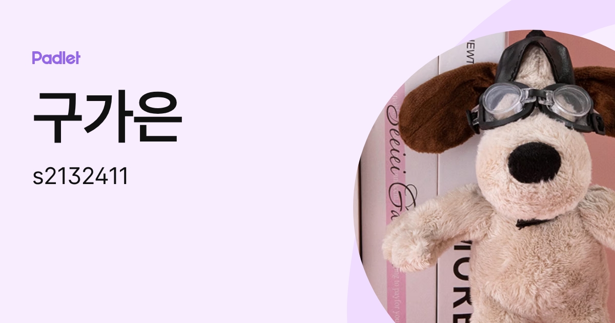 구가은 (s2132411) profile | Padlet