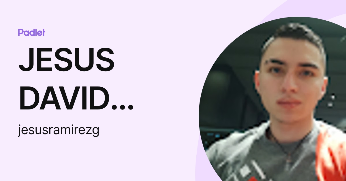 JESUS DAVID RAMIREZ GALEANO (jesusramirezg) profile | Padlet