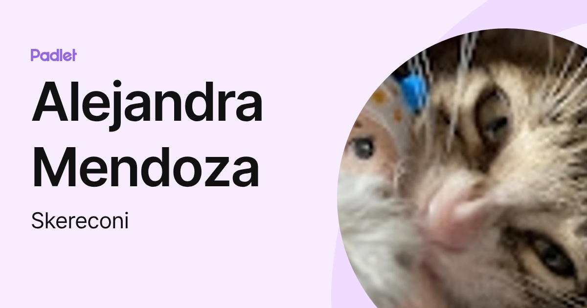 Alejandra Mendoza (Skereconi) profile | Padlet