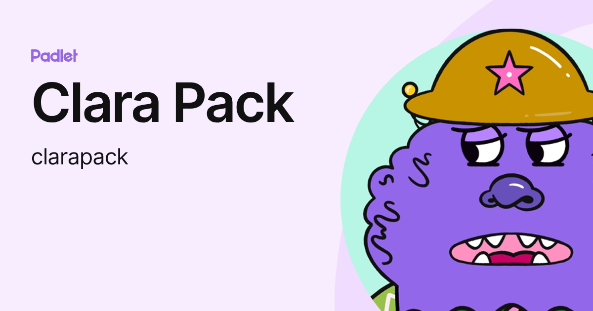 Clara Pack (clarapack) profile | Padlet