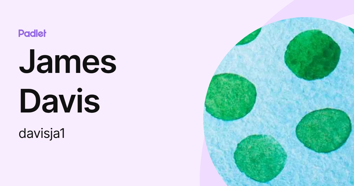 James Davis (davisja1) profile | Padlet