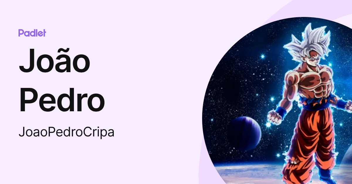 João Pedro (JoaoPedroCripa) profile | Padlet