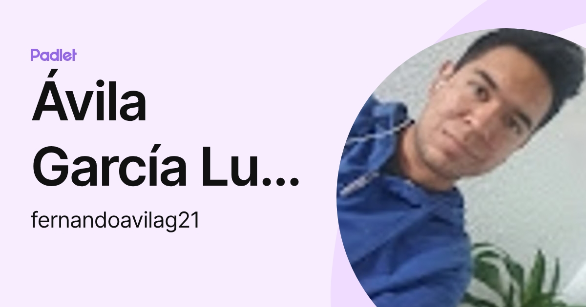 Ávila García Luis Fernando (fernandoavilag21) perfil | Padlet