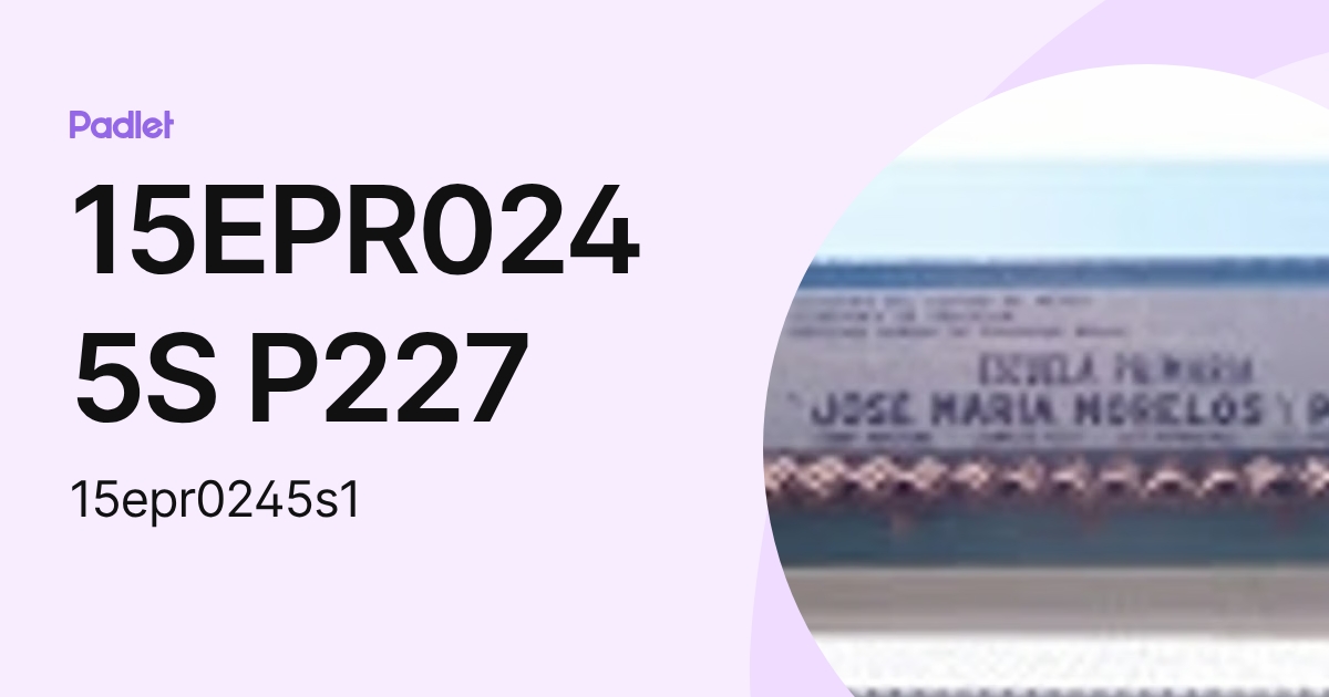15EPR0245S P227 (15epr0245s1) profile | Padlet