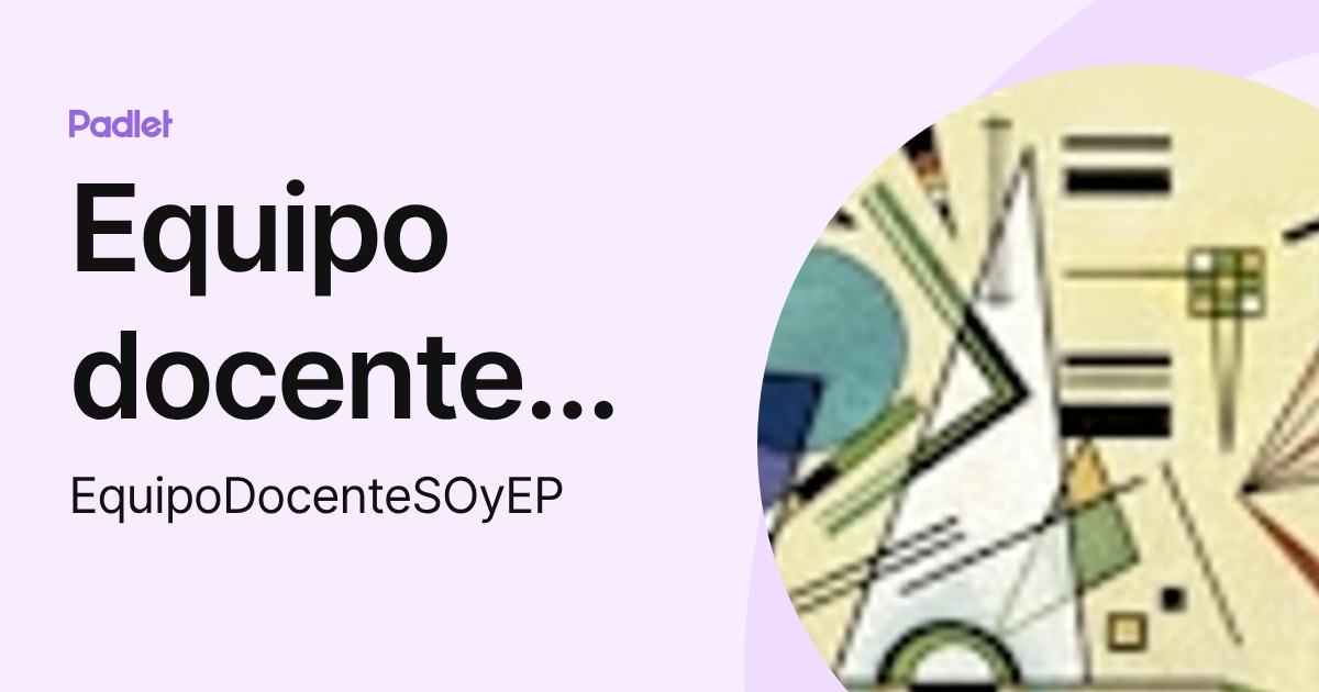 Equipo docente SOyEP (EquipoDocenteSOyEP) profile | Padlet