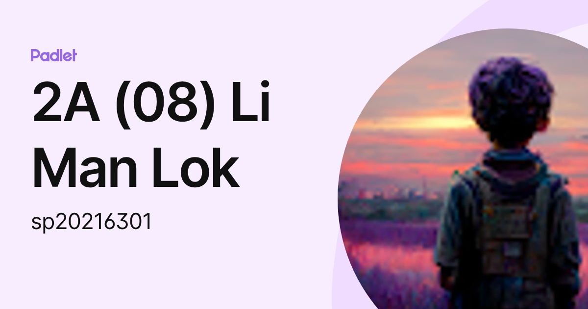 Li Man Rapper 2A (08) Li Man Lok (sp20216301) profile | Padlet