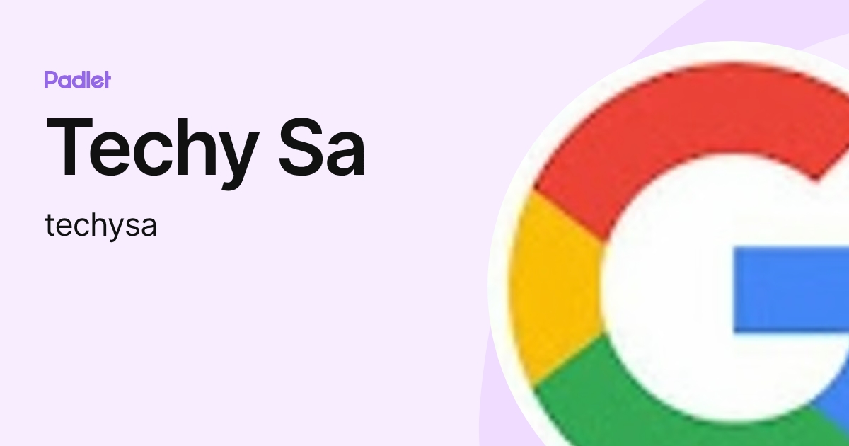 Techy Sa (techysa) profile | Padlet