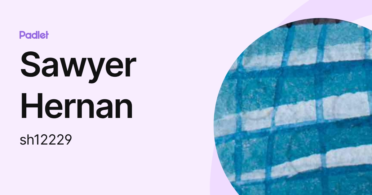 Sawyer Hernan (sh12229) profile | Padlet