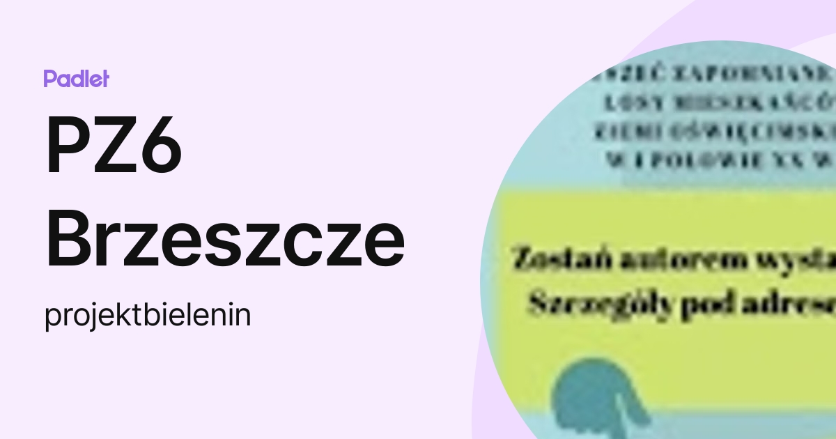 PZ6 Brzeszcze (projektbielenin) profile | Padlet
