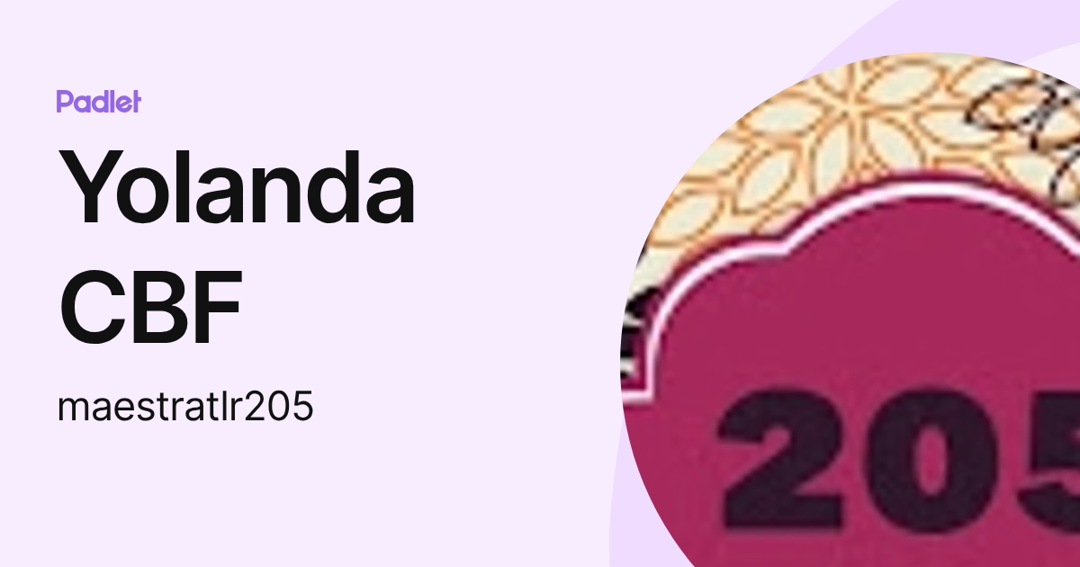Yolanda CBF (maestratlr205) profile | Padlet