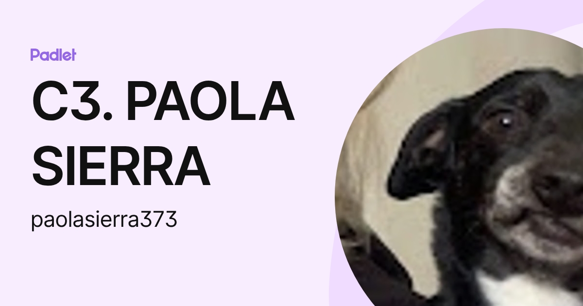 C3. PAOLA SIERRA (paolasierra373) profile | Padlet