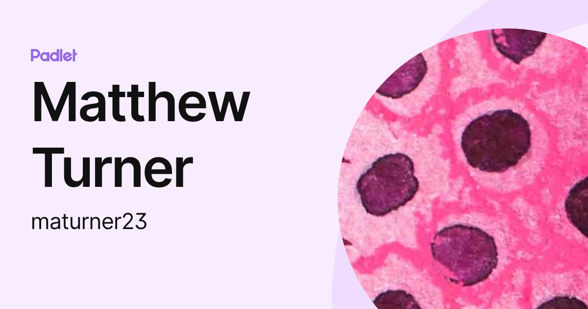 Matthew Turner (maturner23) profile | Padlet