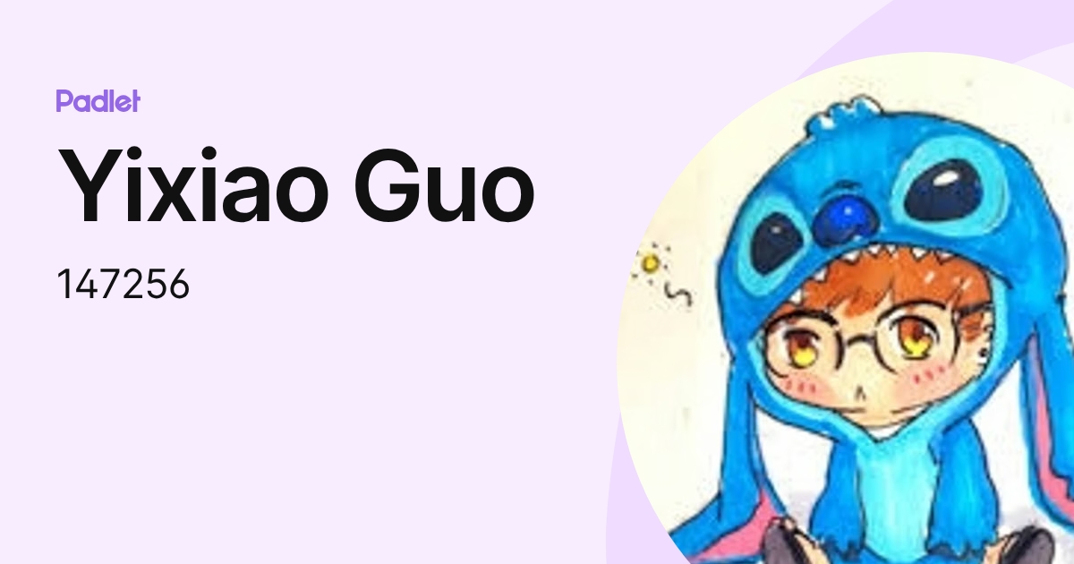 Yixiao Guo (147256) profile | Padlet