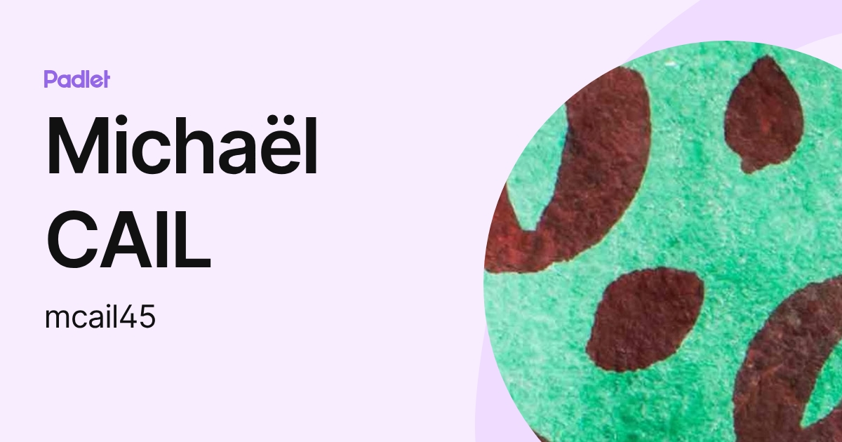 Michaël CAIL (mcail45) profile | Padlet