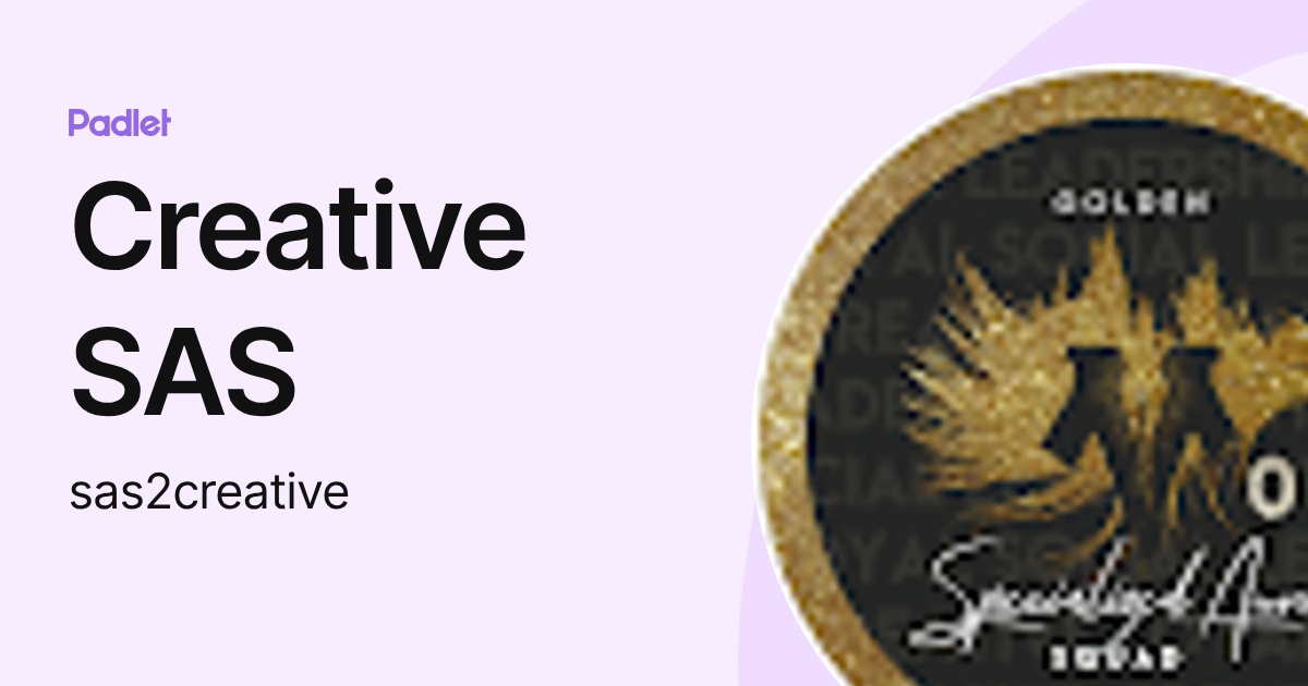 Creative SAS (sas2creative) profile | Padlet